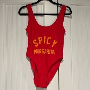 ‘Spicy Margarita’ red one piece swimsuit
